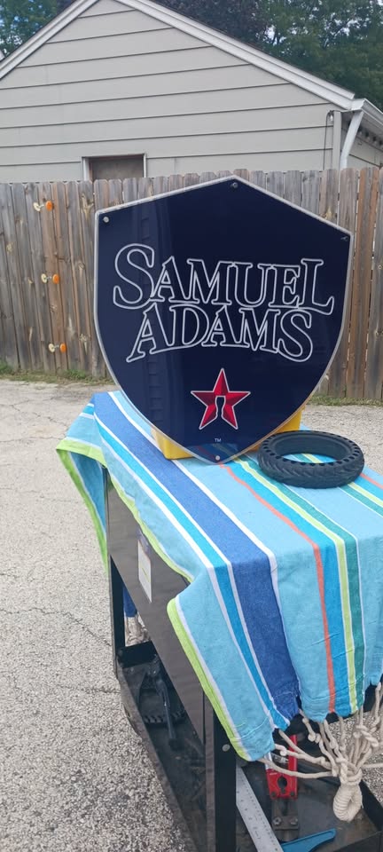SAM ADAMS, LIGHT UP LED SIGN, NEON SIGN, restaurant, bar, food carts, etc.. (charger/adapter cable included)