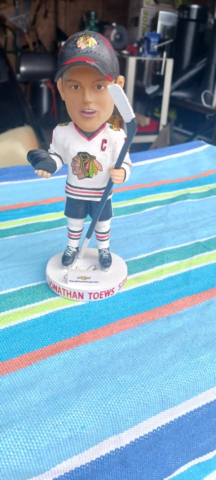 Jonathan Toews 1st Playoff Hat Trick Chicago Blackhawks Bobble Head No Box, Ceramic Figurine
