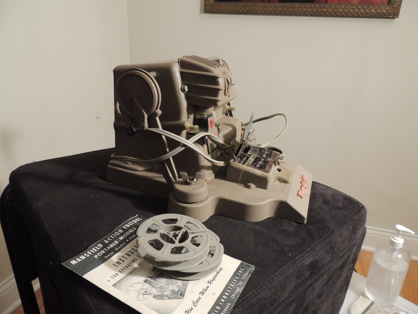 Mansfield Model 950 8mm Portable Action Editor, Movie Film Splicer