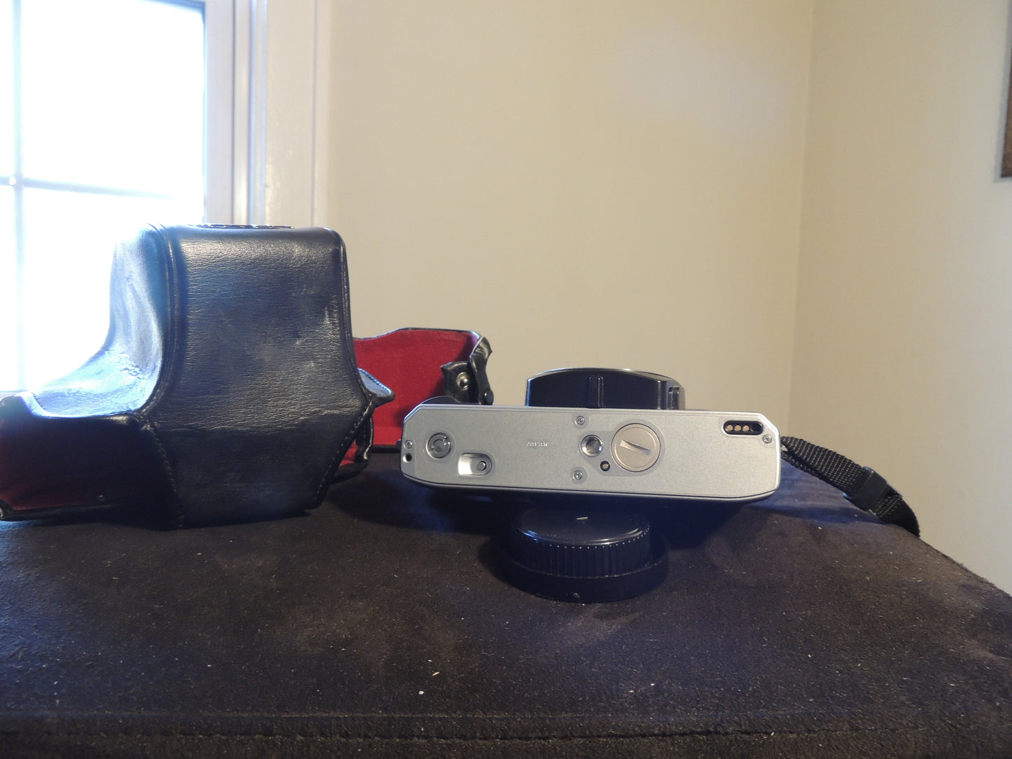Minolta X-370 35mm Film SLR Camera, with original strap and leather case