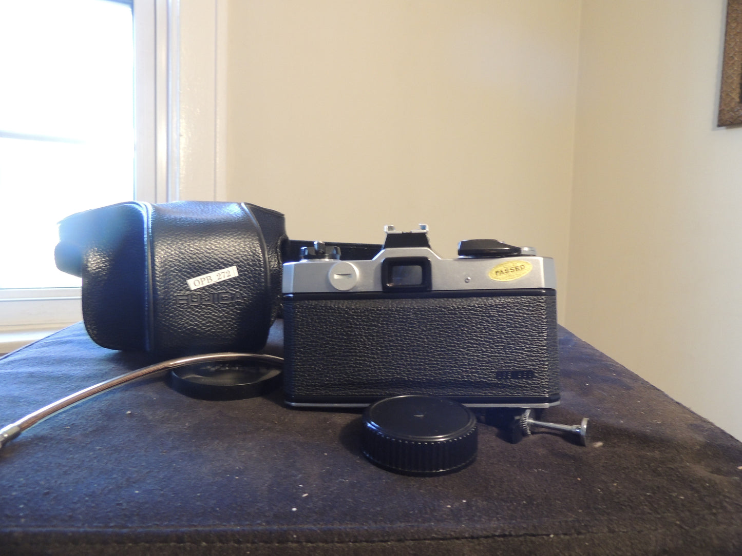 Fujica STX-1 35mm SLR Camera, original strap and leather case 