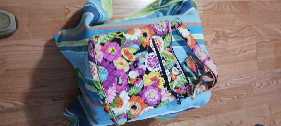 Vera Bradley Quilted Floral Crossbody Travel Bag/Purse