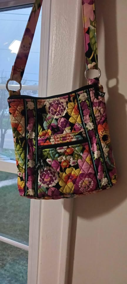 Vera Bradley Quilted Floral Crossbody Travel Bag/Purse