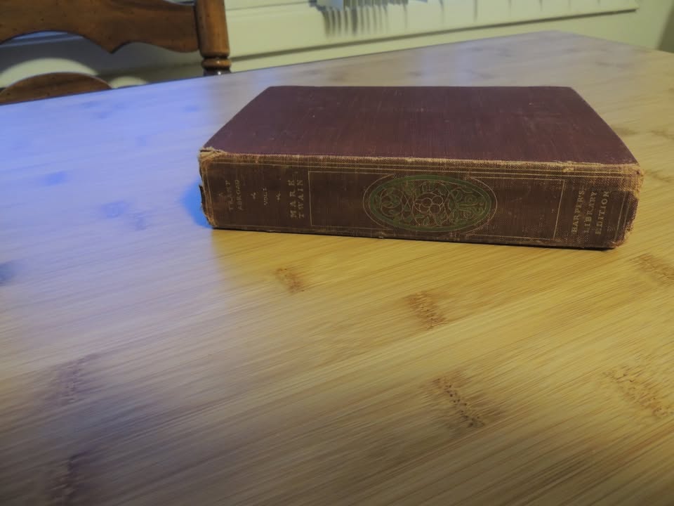 Antique Book, 1905 print, Hard cover, Mark Twain, "A Tramp Abroad"