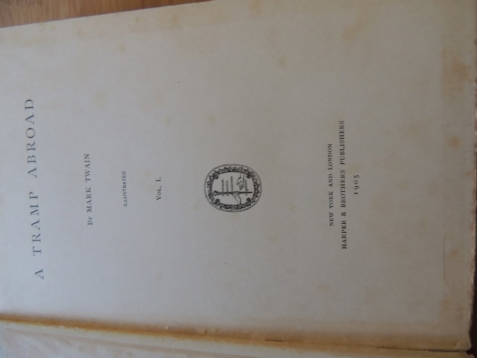 Antique Book, 1905 print, Hard cover, Mark Twain, "A Tramp Abroad"