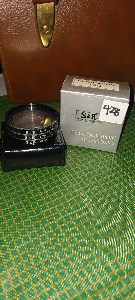 Vivitar S&K 52mm Close-Up Lens Set (+1, +2, +3) with Case
