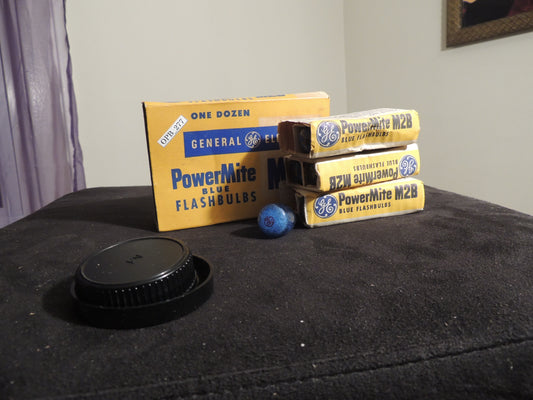 POWERMITE BLUE FLASHBULBS M2B General Electric, pack of 12