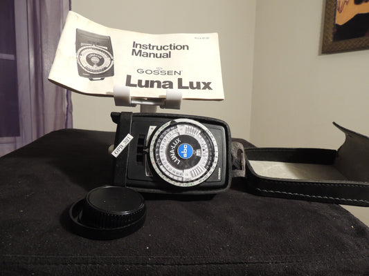 Gossen Luna Lux SBC Light Meter, with original leather case