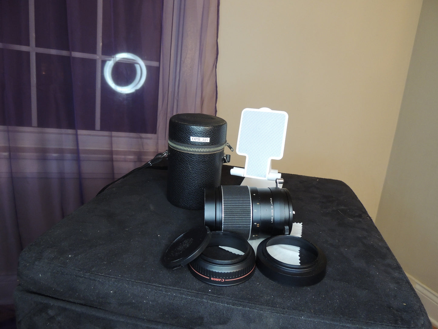 Rexatar Automatic, 1:2.8, f=135mm, camera lens with original leather case