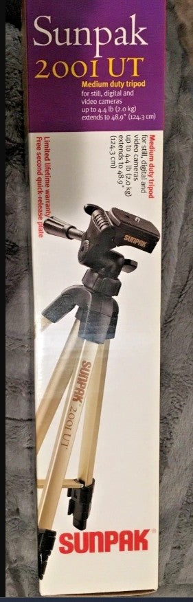 SUNPAK 2001UT Tripod Camera Stand, 48in (4 ft) height