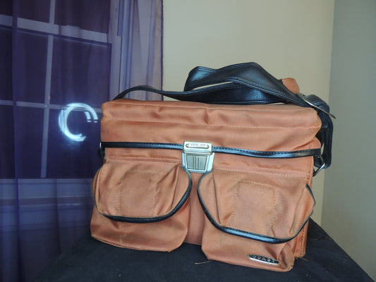 Coast Brown Nylon Camera Bag. Water and shock resistant