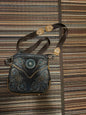 Antique turquoise leather crossbody bag